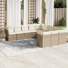 vidaXL Salon de jardin 11 pcs avec coussins beige r&eacute;sine tress&eacute;e