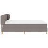vidaXL Lit &agrave; ressorts avec matelas Taupe 140 x 200 cm tissu