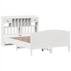 vidaXL Lit biblioth&egrave;que sans matelas blanc 140x200 cm bois pin massif