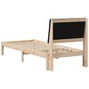 vidaXL Cadre de lit avec t&ecirc;te de lit Marron 80 x 200 cm Pin massif