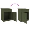 vidaXL Bo&icirc;te de d&eacute;p&ocirc;t de colis Vert olive 47,5 x 38 x 59 cm Acier