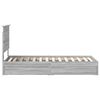 vidaXL Lit de Rangement Gris Sonoma 75 x 190 cm Bois d'ing&eacute;nierie
