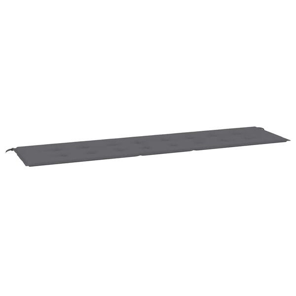 vidaXL Coussin de banc de jardin anthracite 200x50x4 cm tissu oxford