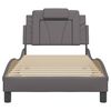 vidaXL Cadre de lit Viana sans matelas gris 90x190 cm similicuir