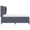 vidaXL Lit &agrave; ressorts avec matelas Gris fonc&eacute; 200 x 180 cm Polyester
