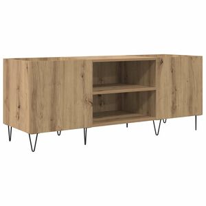 vidaXL Meuble &agrave; vinyles Ch&ecirc;ne artisanal 121 x 38 x 48 cm