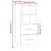 vidaXL Buffet Sonoma gris 34,5x34x90 cm Bois d'ing&eacute;nierie