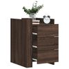 vidaXL Table de chevet ch&ecirc;ne marron 45x50x65 cm bois d'ing&eacute;nierie