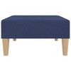 vidaXL Canap&eacute;-lit &agrave; 2 places avec repose-pied Bleu Tissu