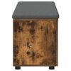 vidaXL Banc d'entr&eacute;e avec coussin Ch&ecirc;ne fum&eacute; 100 x 38 x 46 cm