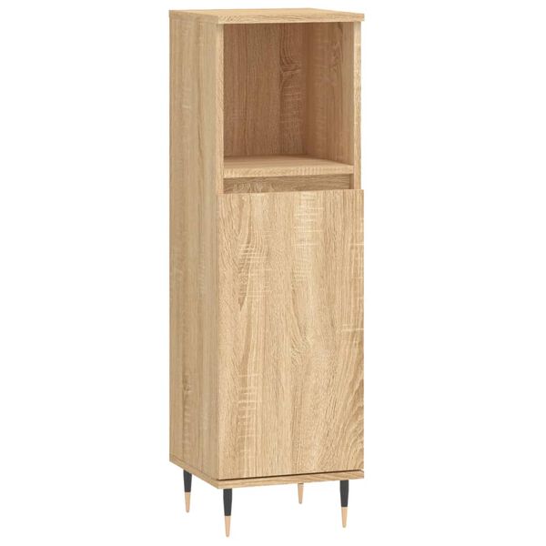 vidaXL Armoire salle de bain ch&ecirc;ne sonoma 30x30x100 cm
