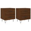 vidaXL Tables de chevet 2 pcs ch&ecirc;ne marron 40x35x47,5 cm