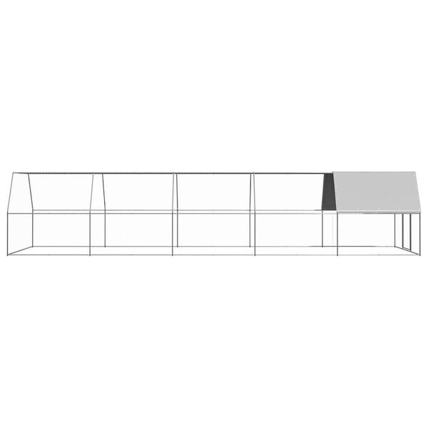 vidaXL Poulailler 3x10x2 m acier galvanis&eacute;