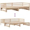 vidaXL Lit de jour avec gigogne et tiroirs sans matelas 90x200 cm