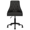 vidaXL Chaise pivotante de salle &agrave; manger Noir Velours