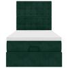 vidaXL Cadre de lit ottoman avec matelas vert fonc&eacute; 90x200 cm velours