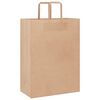 vidaXL Sacs en papier 50 pcs avec poign&eacute;es marron 32x17x44 cm