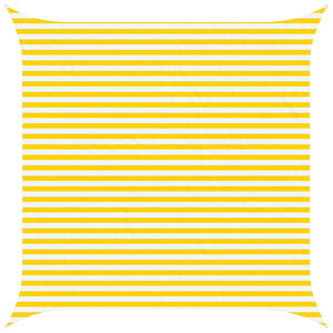 vidaXL Voile d'ombre Jaune et blanc 4 x 4 m 100 % polyester Oxford