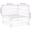 vidaXL Canap&eacute;s d'angle de jardin 2 pcs 70x70x67cm bois de pin impr&eacute;gn&eacute;