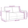 vidaXL Canap&eacute; 3 pcs Noir 220 x 80 x 84 cm Tissu en lin m&eacute;lang&eacute;