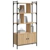 vidaXL Biblioth&egrave;que avec portes Ch&ecirc;ne Sonoma 76,5x30x154,5 cm Bois d'ing&eacute;nierie