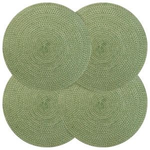 vidaXL Placemets en jute 4 pc Vert olive 100 % jute Tossa