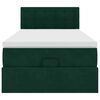 vidaXL Cadre de lit ottoman avec matelas vert fonc&eacute; 90x190 cm velours