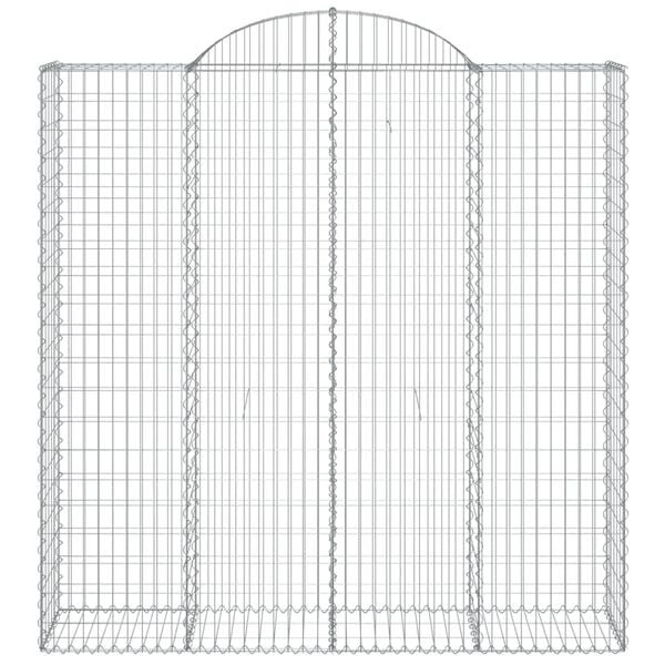 vidaXL Paniers &agrave; gabions arqu&eacute;s 12 pcs 200x50x200/220 cm Fer galvanis&eacute;