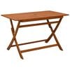 vidaXL Table pliable de jardin 120x70x75 cm bois d'eucalyptus solide