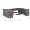 vidaXL Salon de jardin 2 pcs R&eacute;sine tress&eacute;e Gris