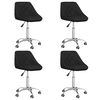 vidaXL Chaises pivotantes &agrave; manger lot de 4 Noir Similicuir