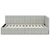vidaXL Cadre de lit d'angle Gris clair 100 cm x 200 cm Velours