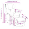vidaXL Fauteuil inclinable de massage avec repose-pied noir similicuir