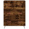 vidaXL Buffet haut Ch&ecirc;ne fum&eacute; 69,5x34x180 cm Bois d'ing&eacute;nierie