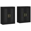 vidaXL Armoires murales 2 pcs noir bois d'ing&eacute;nierie