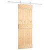 vidaXL Porte coulissante 70 x 210 cm Bois de pin massif (non trait&eacute;)