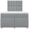 vidaXL Sommier &agrave; lattes de lit avec matelas Gris clair 120x200cm Tissu