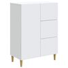 vidaXL Buffet avec tiroir Blanc 66 x 34,5 x 90 cm Bois d'ing&eacute;nierie