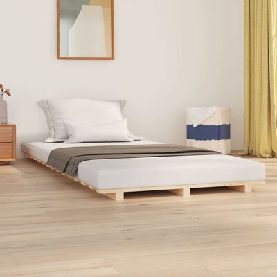 vidaXL Cadre de lit sans matelas 75x190 cm bois de pin massif