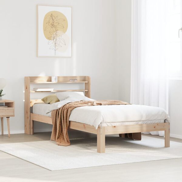 vidaXL Cadre de lit avec t&ecirc;te de lit sans matelas 90x190 cm