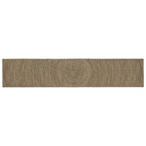 vidaXL Tapis de surface Naturel et noir 80 x 400 cm Jute