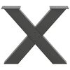 vidaXL Pieds de table basse en forme de X, 2 pi&egrave;ces, anthracite, 60 x (42-43) cm, acier
