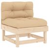 vidaXL Salon de jardin 10 pcs avec coussins bois massif