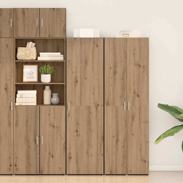 vidaXL Haut Armoire 2 pcs Ch&ecirc;ne artisanal 50 x 42,5 x 185 cm