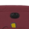 vidaXL Fauteuil de massage inclinable &eacute;lectrique Rouge bordeaux Tissu