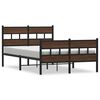 vidaXL Cadre de lit sans matelas avec t&ecirc;te de lit et pied de lit