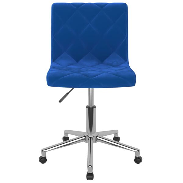 vidaXL Chaises pivotantes &agrave; manger lot de 2 Bleu Velours