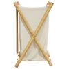 vidaXL Panier à linge blanc crème 41,5x36x63,5 cm bambou