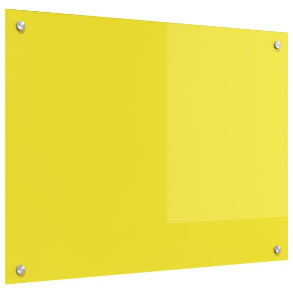 vidaXL Protection de cuisine Jaune 80 x 60 x 0,6 cm verre tremp&eacute;