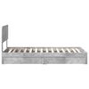vidaXL Lit de Rangement Gris b&eacute;ton 90 x 200 cm Bois d'ing&eacute;nierie